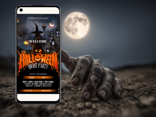 Editable Halloween Party Poster & Invitation Set (Digital Download)