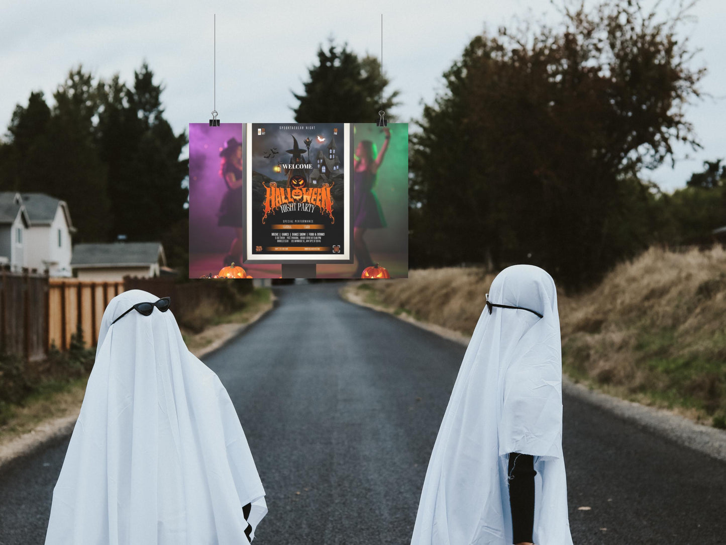 Editable Halloween Party Poster & Invitation Set (Digital Download)