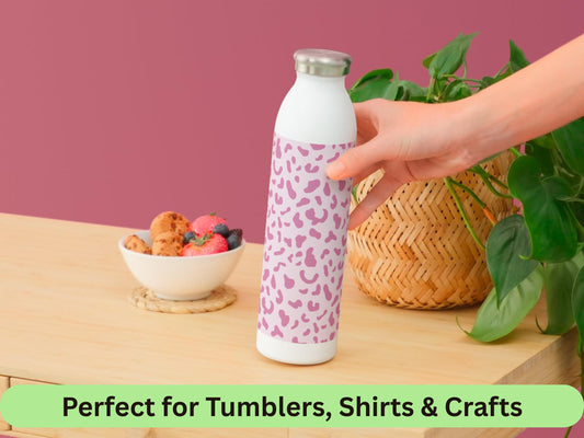 Seamless Blush Pink Leopard Print: SVG, PNG, PDF - Cricut & Silhouette