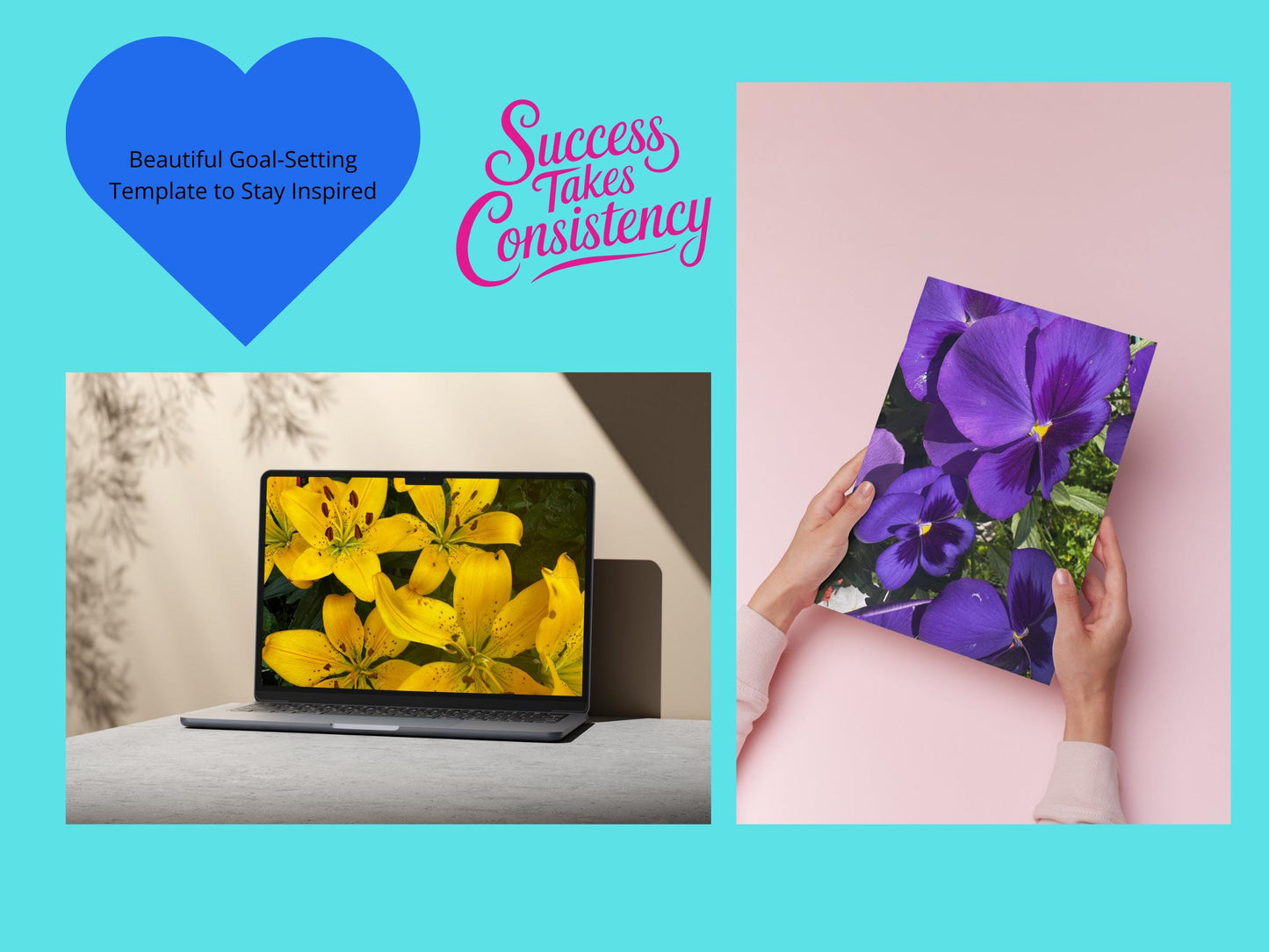 Wildflower Vision Board Kit | 400+ Collage Images (Printable PDF)