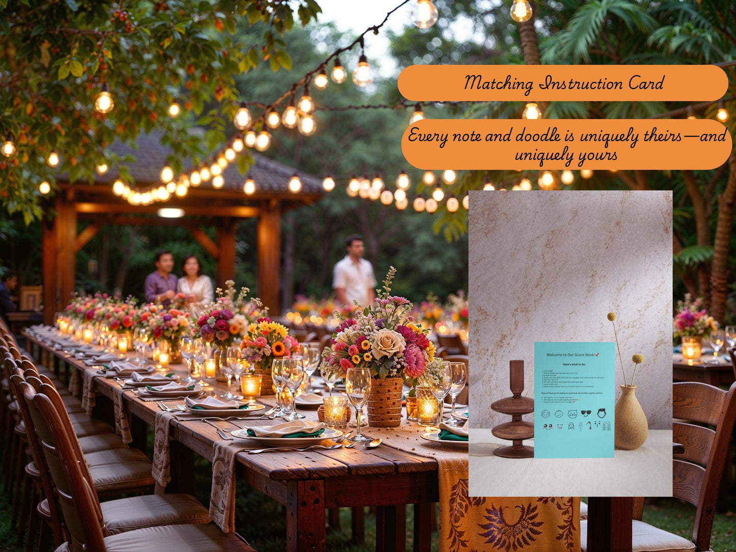 Interactive Wedding Guest Book: Something Blue, Draw Your Face Canva Template (Digital Download)