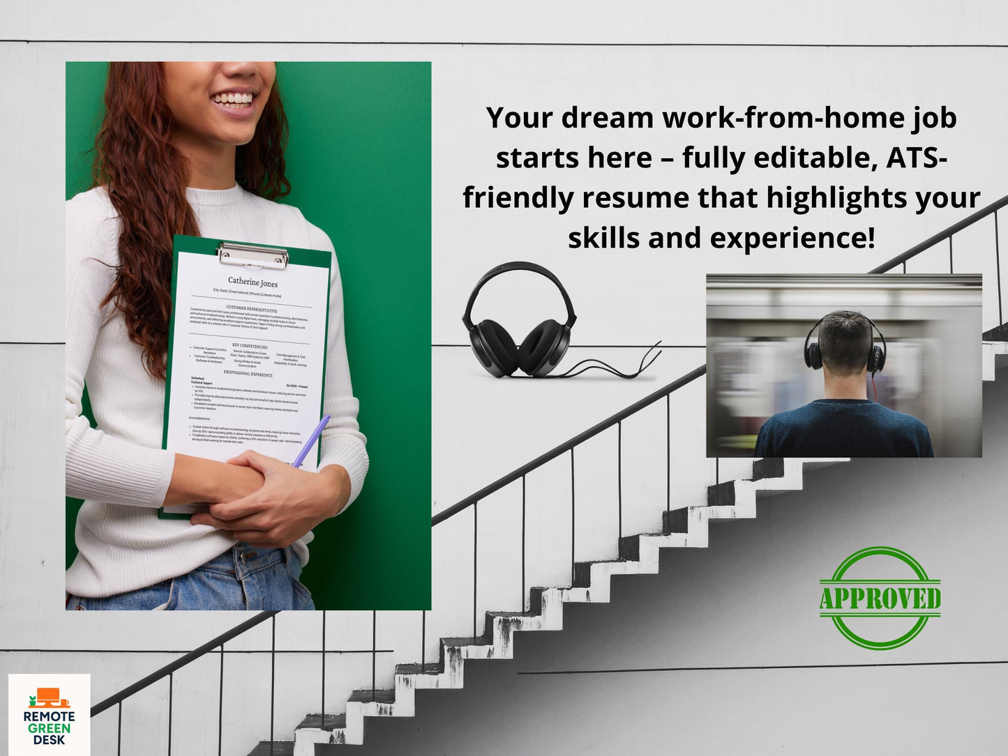Modern Resume Template: Cover Letter, References (Word & PDF)