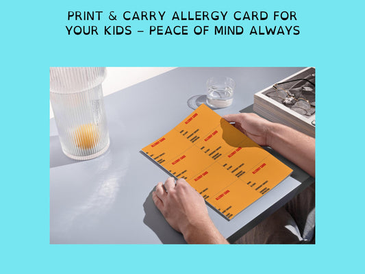 Editable Allergy Alert Cards: School Safety Printable Bundle (Pink & Blue)