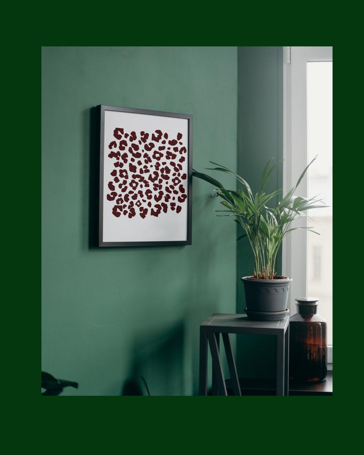 Espresso Leopard Print SVG: Dark Cheetah Pattern (Digital Download)