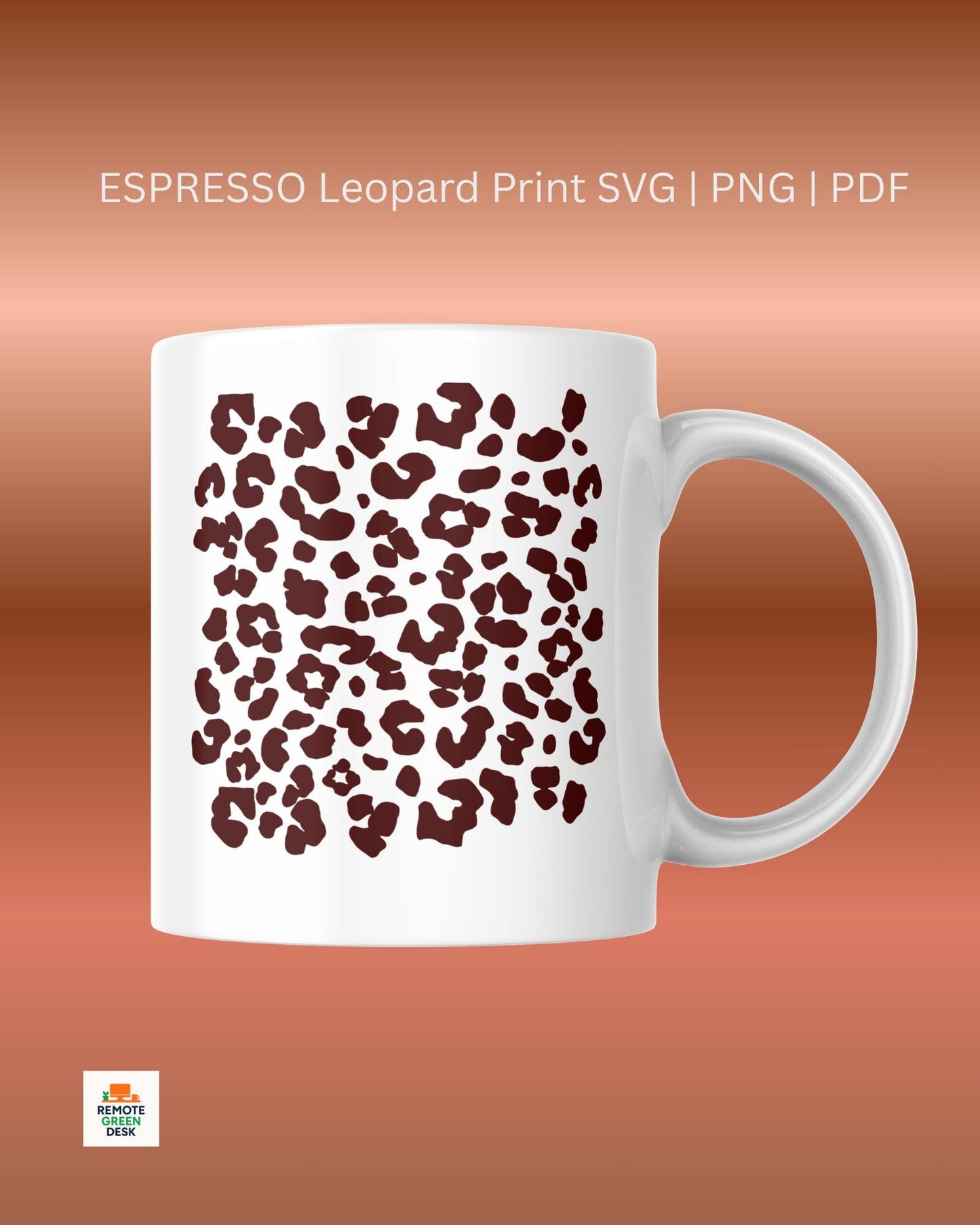 Espresso Leopard Print SVG: Dark Cheetah Pattern (Digital Download)