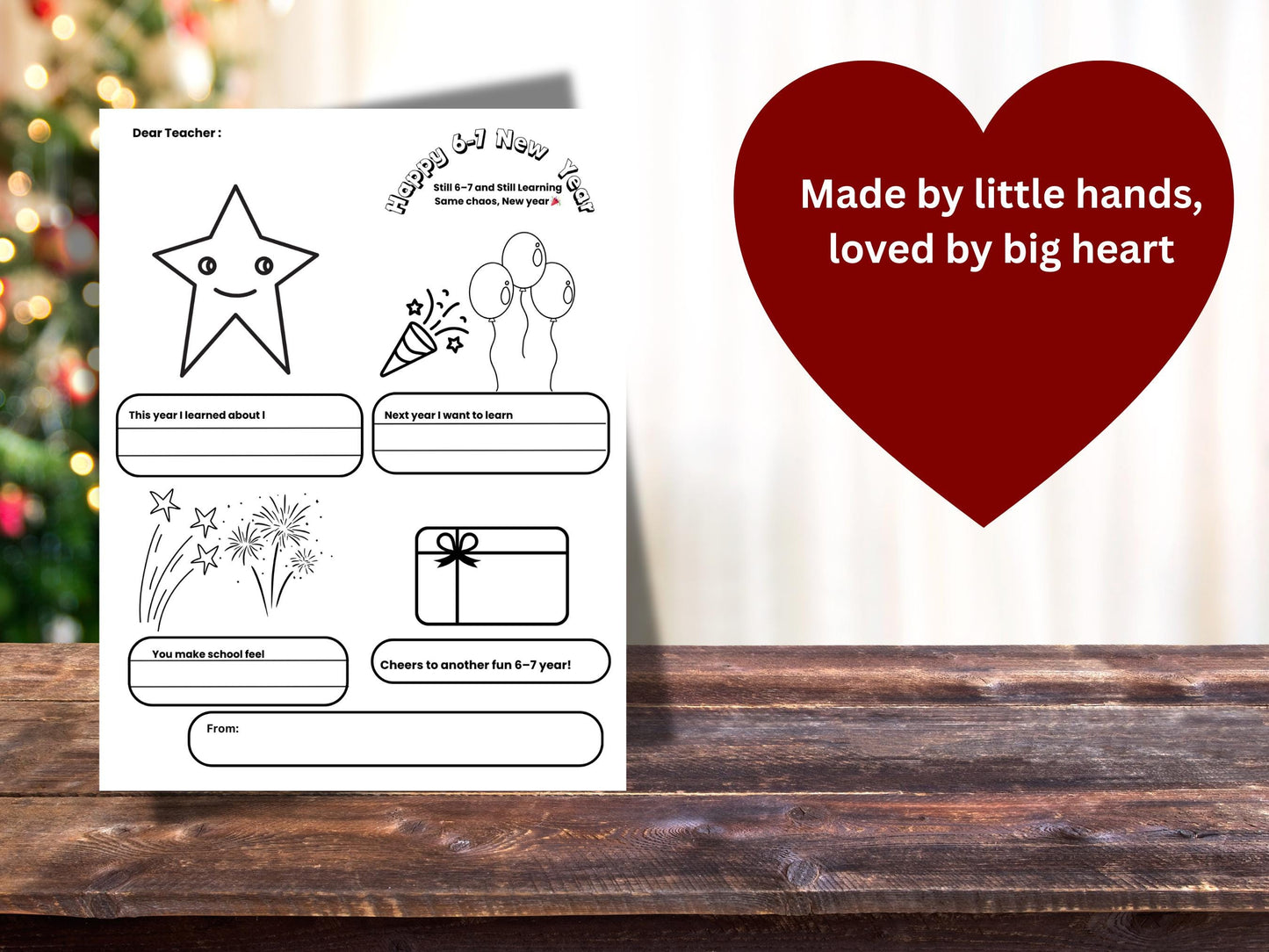 Funny Teacher Christmas Card Printables – Kids Coloring Gift Card Insert (PDF)