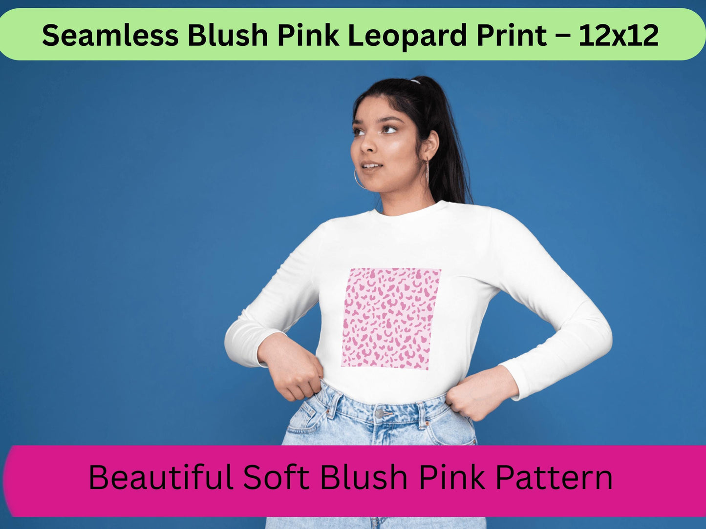 Seamless Blush Pink Leopard Print: SVG, PNG, PDF - Cricut & Silhouette