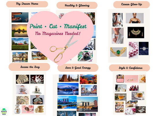 2026 Vision Board Sticker Kit, Printable Collage (PDF Download)